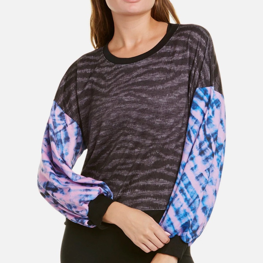 Terez mixed print sweatshirt- size L